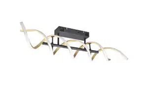 LED-Deckenleuchte Sequence Alu/Messingfarben max. 41 Watt Deckenlampe, Alufarben, Messingfarben