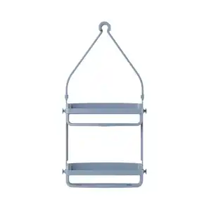Umbra Duschregal Flex, Hellblau, Kunststoff, 10x66x33 cm, Badezimmer, Baden & Duschen, Duschablagen