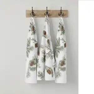 Geschirrtuch-Set, Waldgrün, Textil, 3-teilig, 50x70 cm, hochwertige Qualität, Kochen, Geschirrtücher & Schürzen, Geschirrtücher