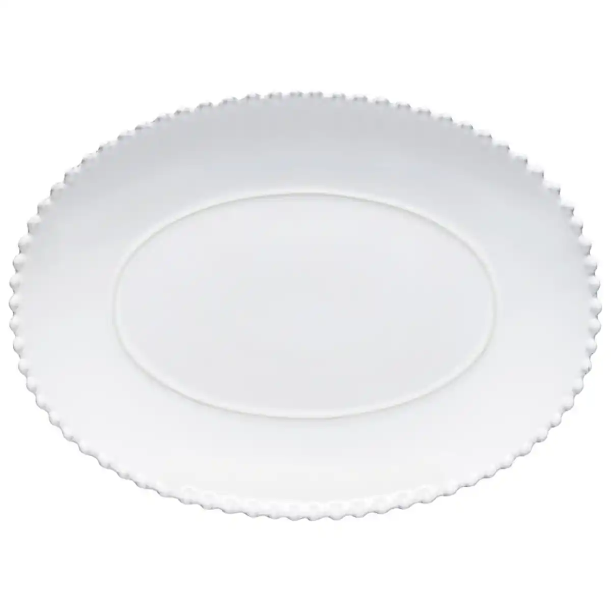 Bild 1 von Costa Nova Servierplatte Pearl, Weiß Hochglanz, Keramik, oval, 25x3.5x34 cm, Handmade in Europe, handbemalt, Tischkultur & Servieren, Servierplatten