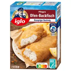 Iglo Filegro traditioneller Ofen-Backfisch 240g