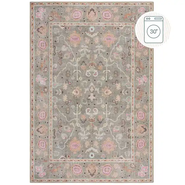 Bild 1 von Xora Webteppich, Grün, Textil, Vintage, rechteckig, 190x290 cm, Reach, AZO-frei, Bsci, Oeko-Tex® Standard 100, für Fußbodenheizung geeignet, Teppiche & Böden, Teppiche, Webteppiche