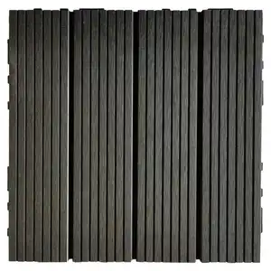 Prestige Home Terrassenfliese WPC Maurice 30X30Cm 11-Tlg., Anthrazit, Holzwerkstoff, 30x30x2.4 cm, witterungsbeständig, Gartenzubehör, Terrassen- & Balkonböden, Terrassenfliesen