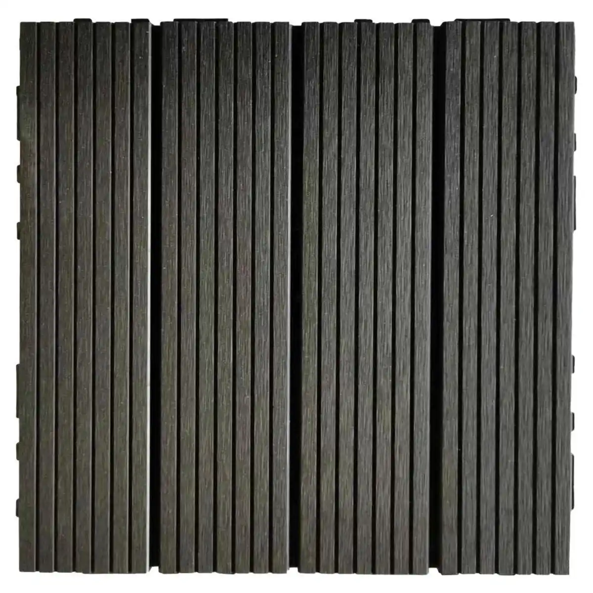 Bild 1 von Prestige Home Terrassenfliese WPC Maurice 30X30Cm 11-Tlg., Anthrazit, Holzwerkstoff, 30x30x2.4 cm, witterungsbeständig, Gartenzubehör, Terrassen- & Balkonböden, Terrassenfliesen
