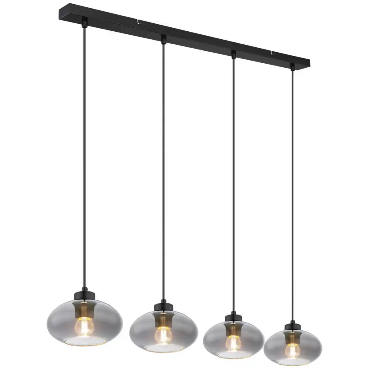 Bild 1 von Novel Hängeleuchte, Schwarz, Metall, Glas, 18x120x96 cm, Lampen & Leuchten, Innenbeleuchtung, Hängelampen, Pendelleuchten