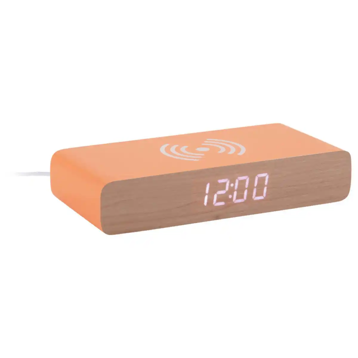 Bild 1 von Karlsson Wecker Retro Flat, Orange, Holzwerkstoff, 8x3x16 cm, Weckfunktion, Timerfunktion, Dekoration, Uhren, Wecker