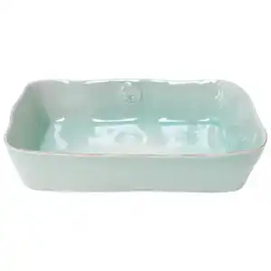 Costa Nova Auflaufform Nova, Türkis, Keramik, rechteckig, 26x8x36 cm, Handmade in Europe, backofengeeignet, mikrowellengeeignet, Kochen, Auflaufformen