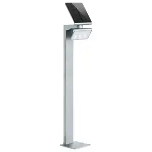 Steinel Solarleuchte, Silber, Kunststoff, 19.4x117.8x18.8 cm, Bewegungsmelder, Dämmerungssensor, aufladbar über Usb, Lampen & Leuchten, Außenbeleuchtung, Solarleuchten