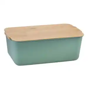 Kesper Brotbox, Salbeigrün, Naturmaterialien, rechteckig, 18.5x12x30.5 cm, FSC 100%, Schneidebrett, Küchenzubehör, Brotkästen & -Körbe