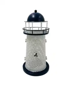 Maritime Solarleuchte, weiß/blau