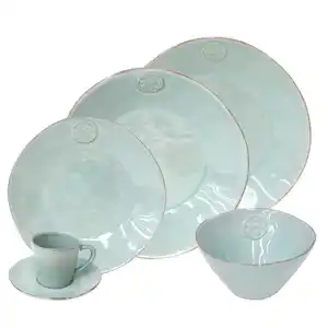 Costa Nova Kombiservice Nova, Türkis, Keramik, 30-teilig, 70 ml,520 ml, Made in Europe, Essen & Trinken, Geschirr, Geschirr-Sets, Kombiservice
