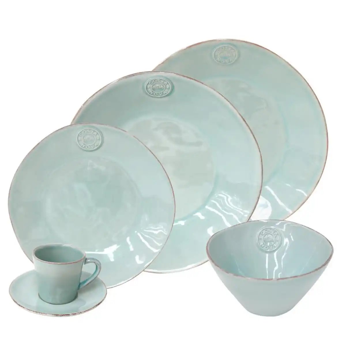 Bild 1 von Costa Nova Kombiservice Nova, Türkis, Keramik, 30-teilig, 70 ml,520 ml, Made in Europe, Essen & Trinken, Geschirr, Geschirr-Sets, Kombiservice