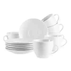 Mäser Tassenset Barca, Weiß, Keramik, 12-teilig, 230 ml, Kaffee & Tee, Tassen, Kaffeetassen-Sets