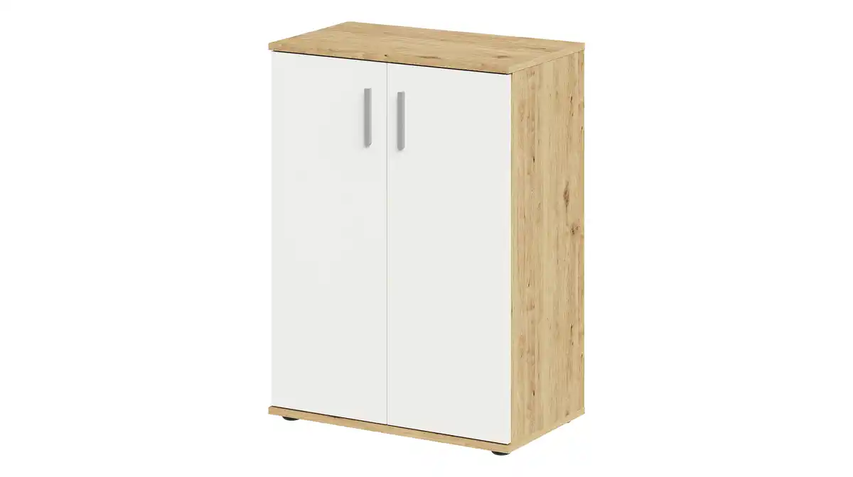Bild 1 von Kommode weiß Artisan Eiche 60 x 35 cm - 2-türig - ALBATA