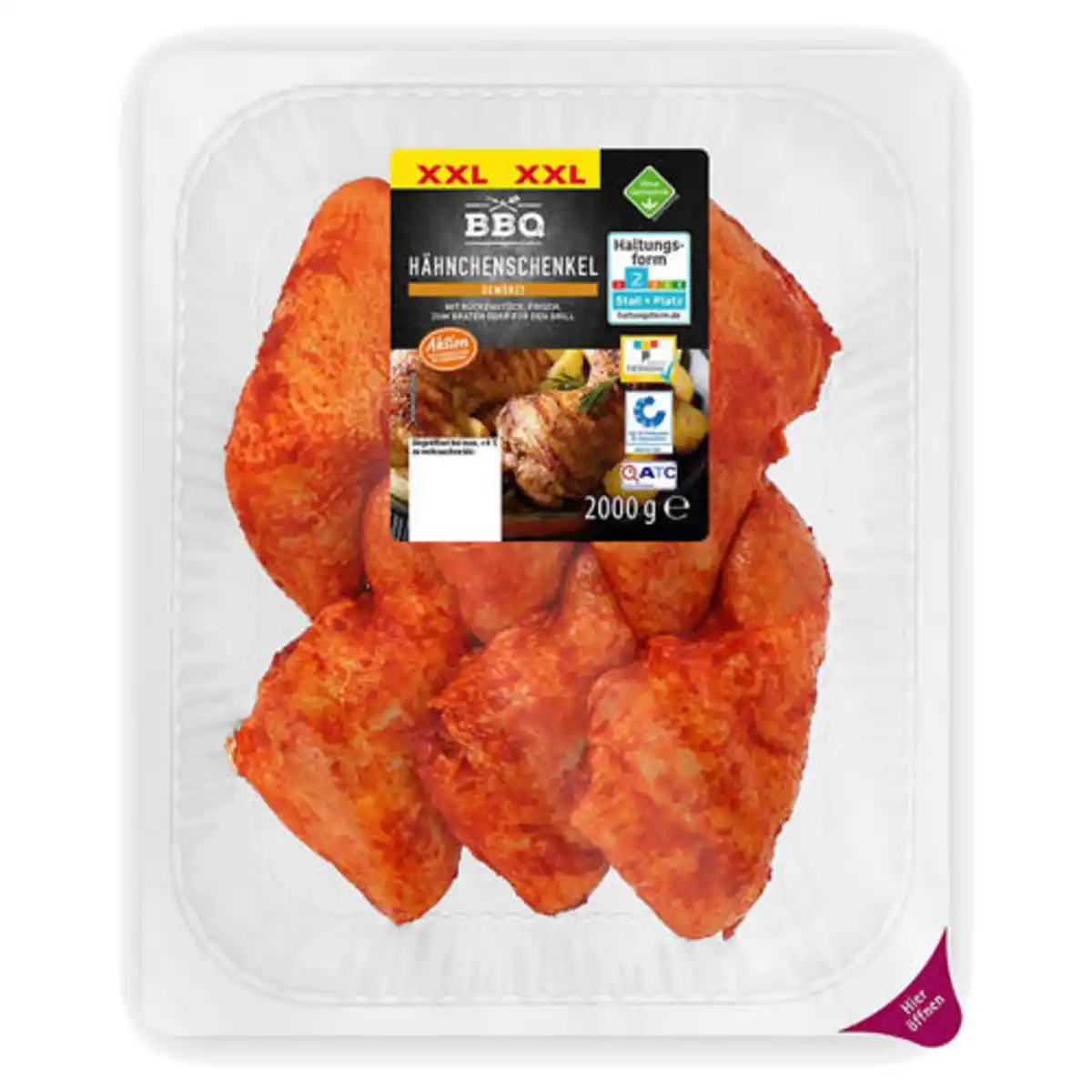 Bild 1 von BBQ Hähnchen Schenkel gewürzt XXL, 2 kg