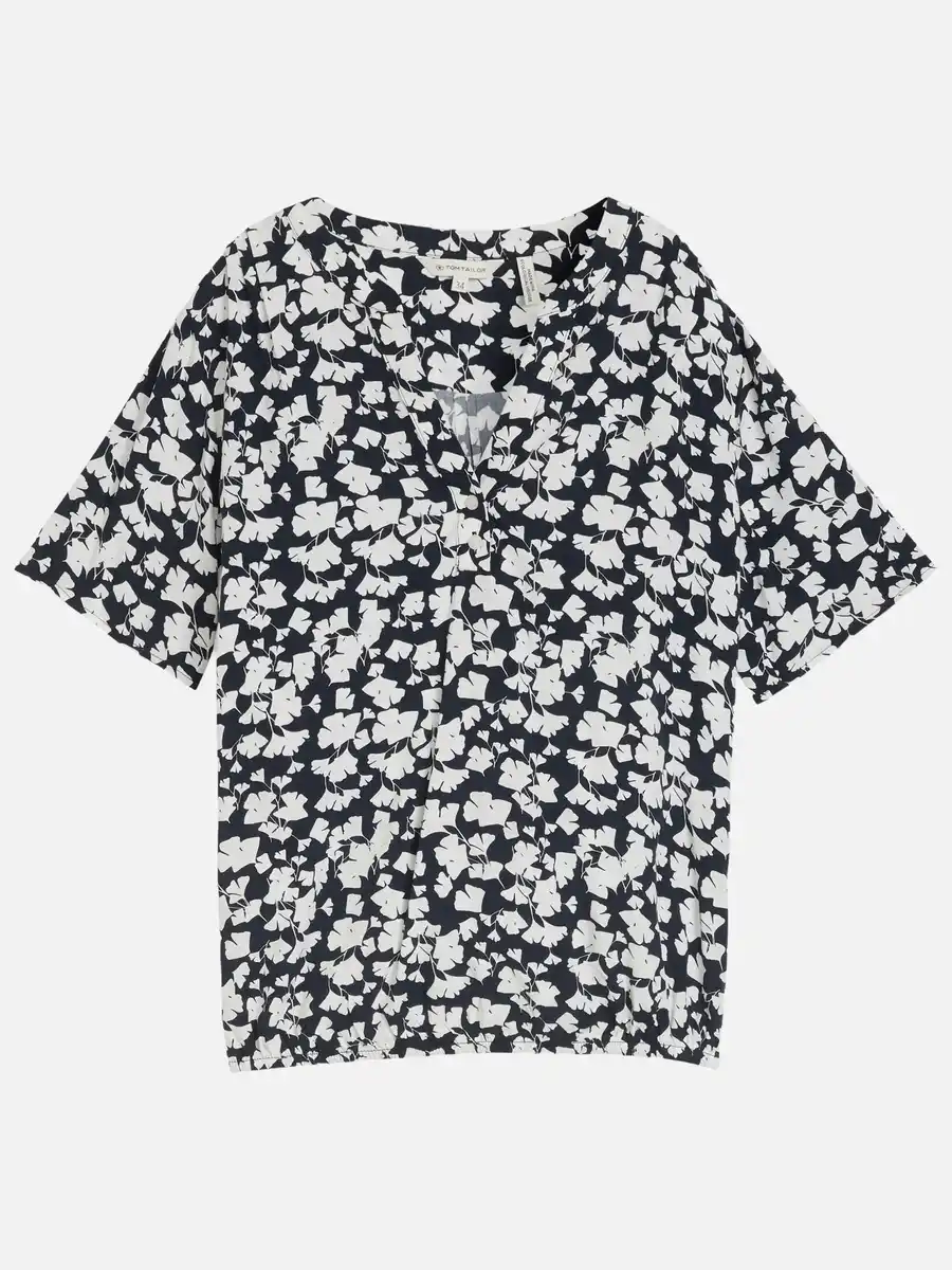 Bild 1 von Damen Schlupfbluse mit Alloverprint Blau