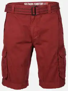 Herren Cargoshort im Used Look Rot