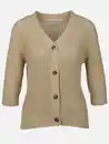Bild 1 von Damen Cardigan mit 3/4 langem Arm Beige