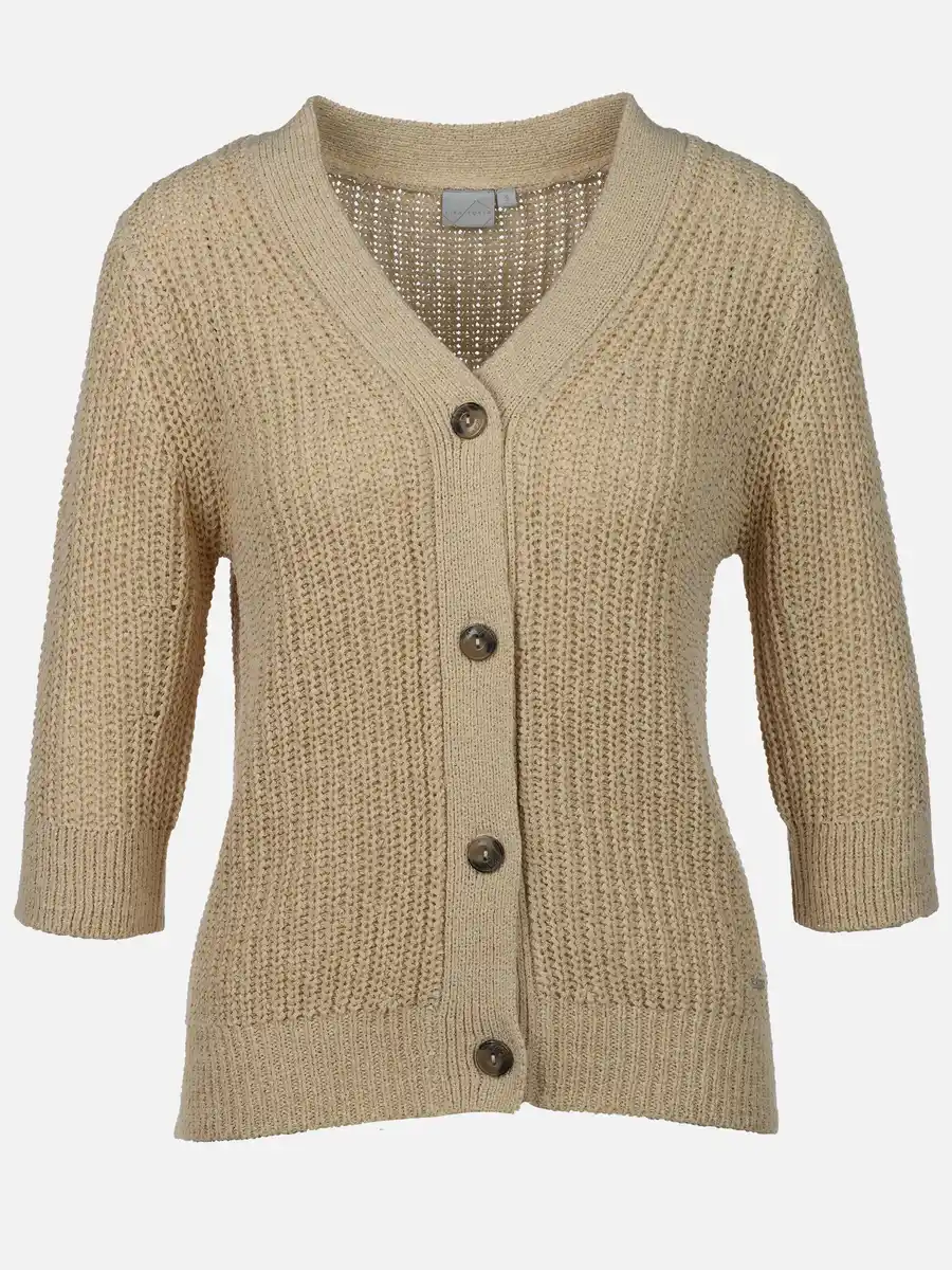 Bild 1 von Damen Cardigan mit 3/4 langem Arm Beige