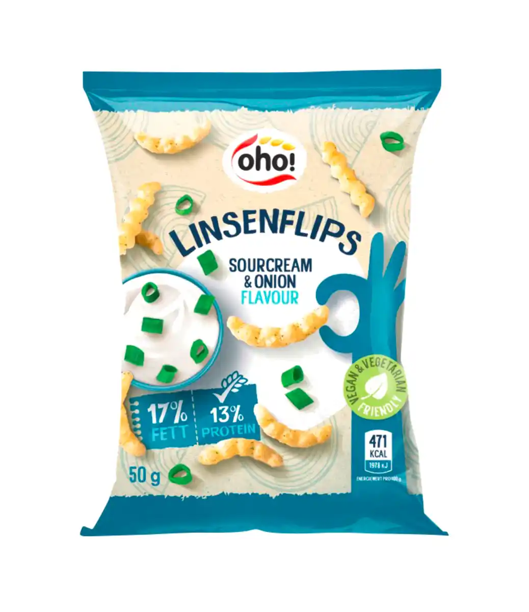 Bild 1 von OHO Linsenflips Sourcream &amp; Onion Flavour