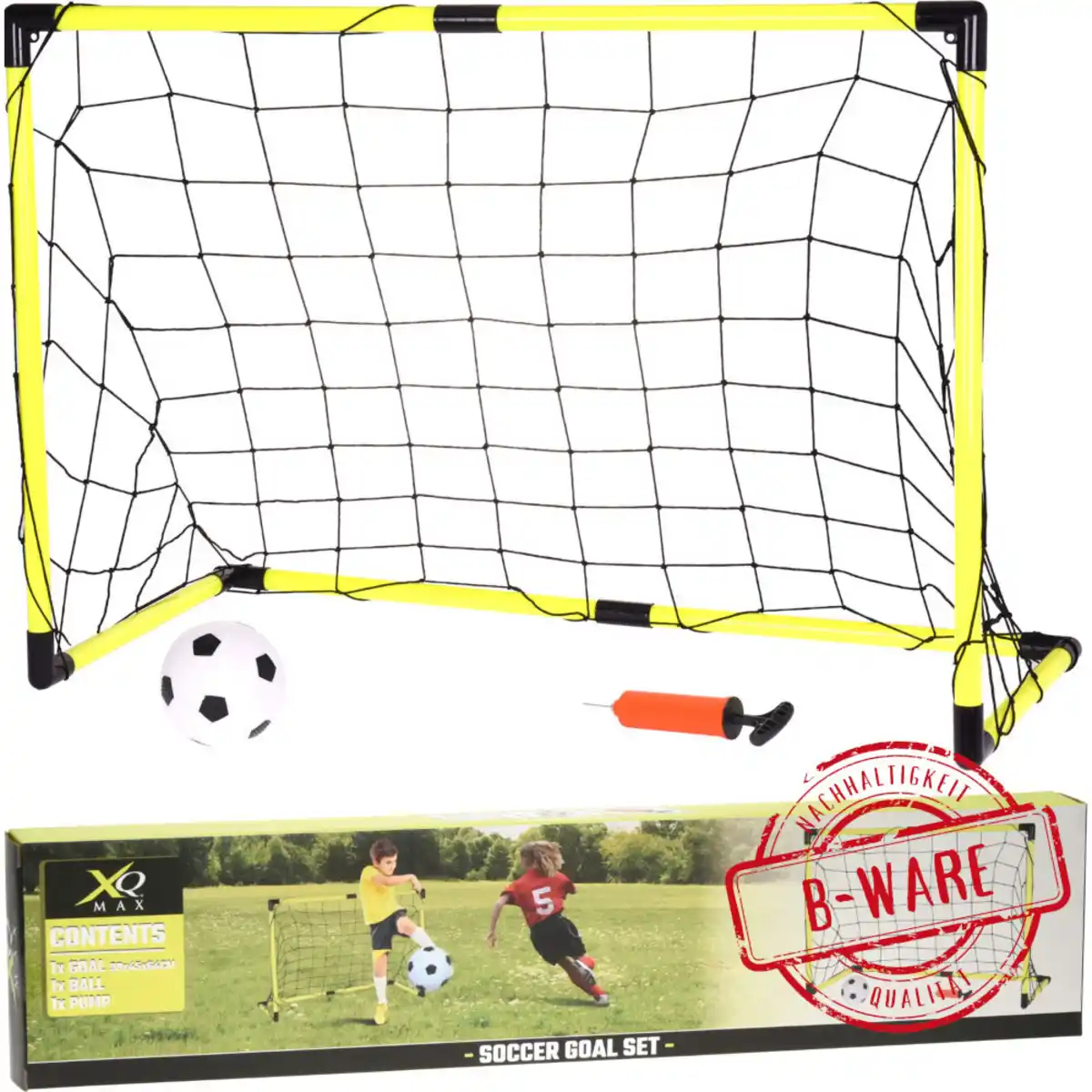 Bild 1 von Fußballtor-Set 3-teilig mit Fußball und Pumpe - B-Ware