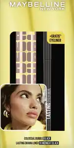 Maybelline New York 2in1 Set: Colossal Bubble Mascara Black + Lasting Drama Automatic Liner 10 Midnight Black