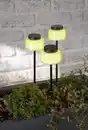 Bild 1 von IDEENWELT Solar-Gartenstecker 3er-Set grün