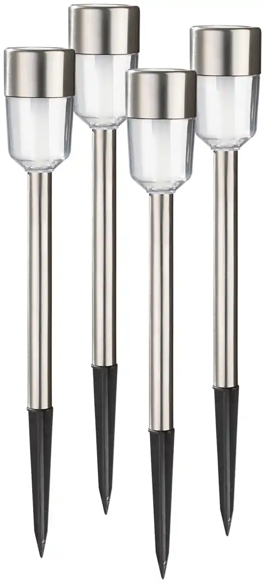 Bild 2 von IDEENWELT Solar-Gartenleuchten 4er-Set