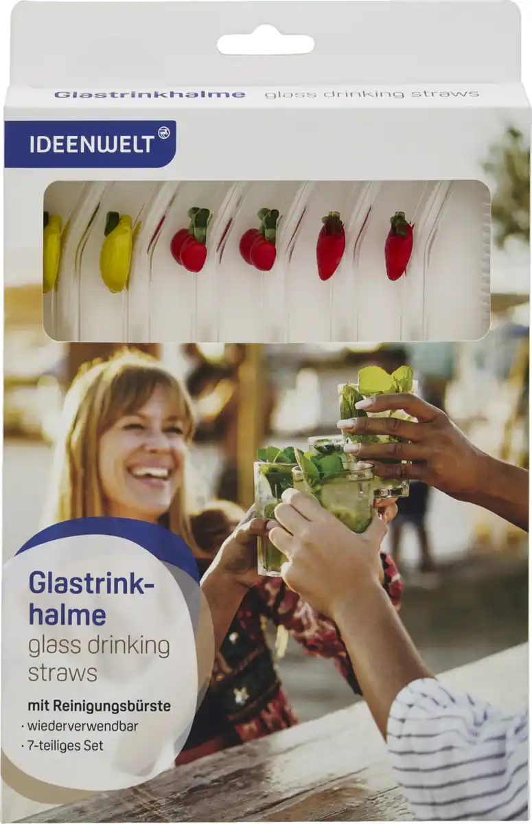 Bild 1 von IDEENWELT Glastrinkhalme 6er-Set