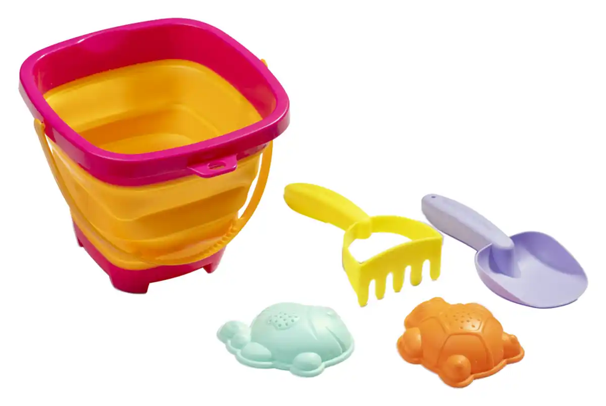 Bild 2 von IDEENWELT Eimer mit Spielzeug pink 5-tlg.