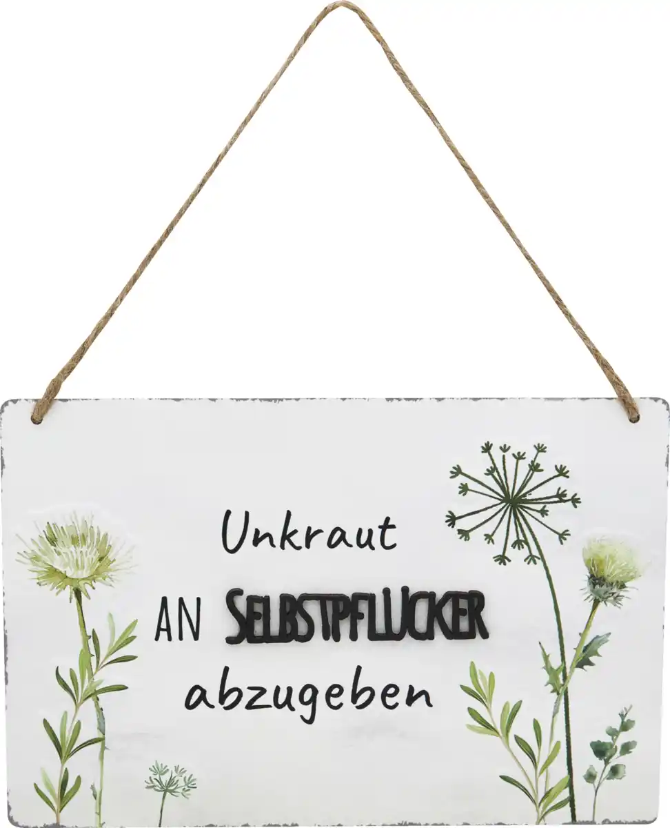 Bild 1 von IDEENWELT Deko-Metall-Schild Garten & Unkraut