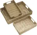 Bild 1 von IDEENWELT Deko-Tabletts natur 3er-Set