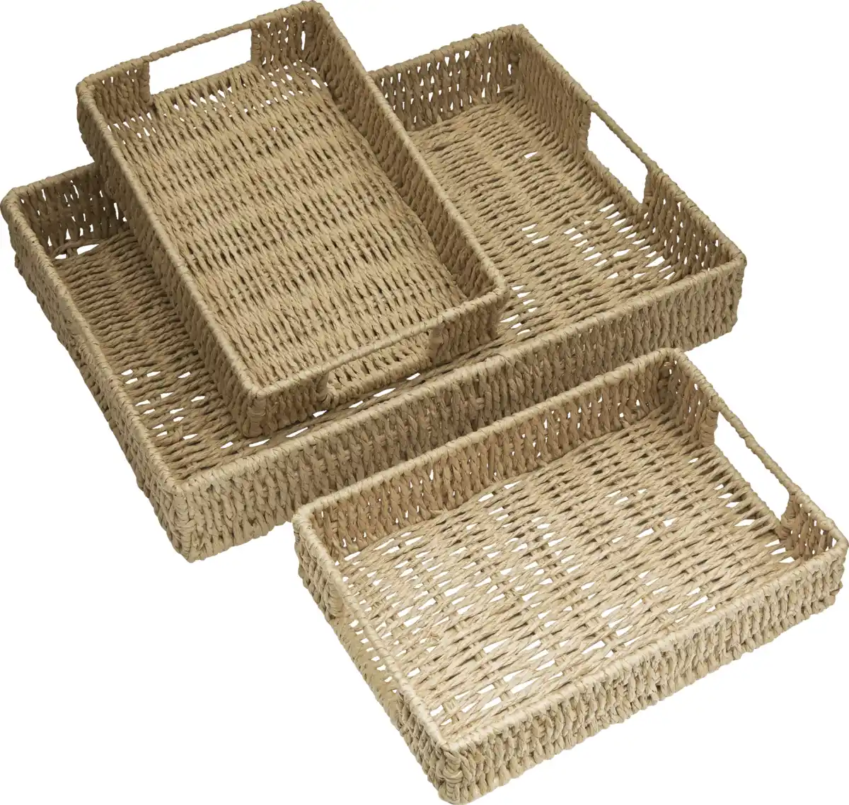 Bild 1 von IDEENWELT Deko-Tabletts natur 3er-Set