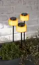 Bild 1 von IDEENWELT Solar-Gartenstecker 3er-Set orange