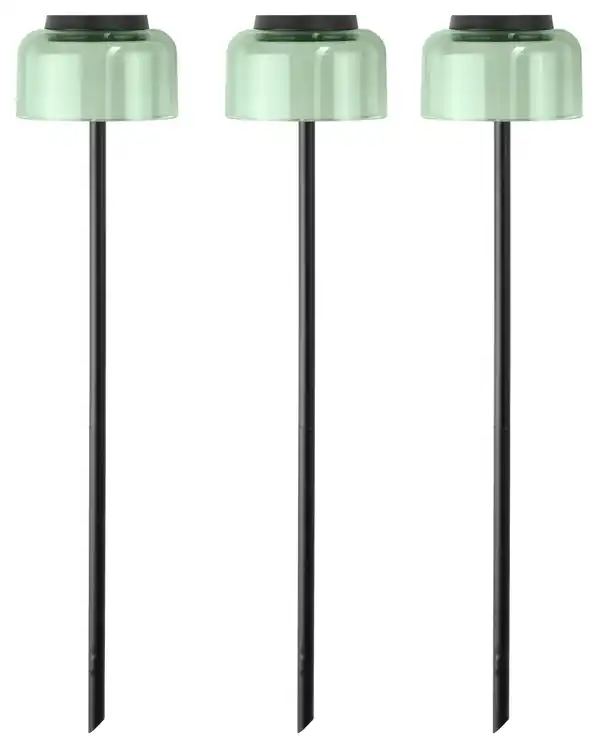 Bild 2 von IDEENWELT Solar-Gartenstecker 3er-Set grün