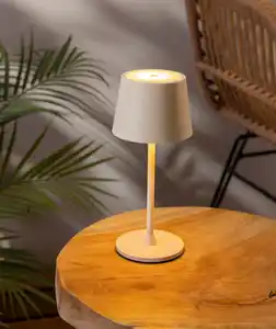 DEKOWELT IdeenW Akku-Tischleuchte klein Beige