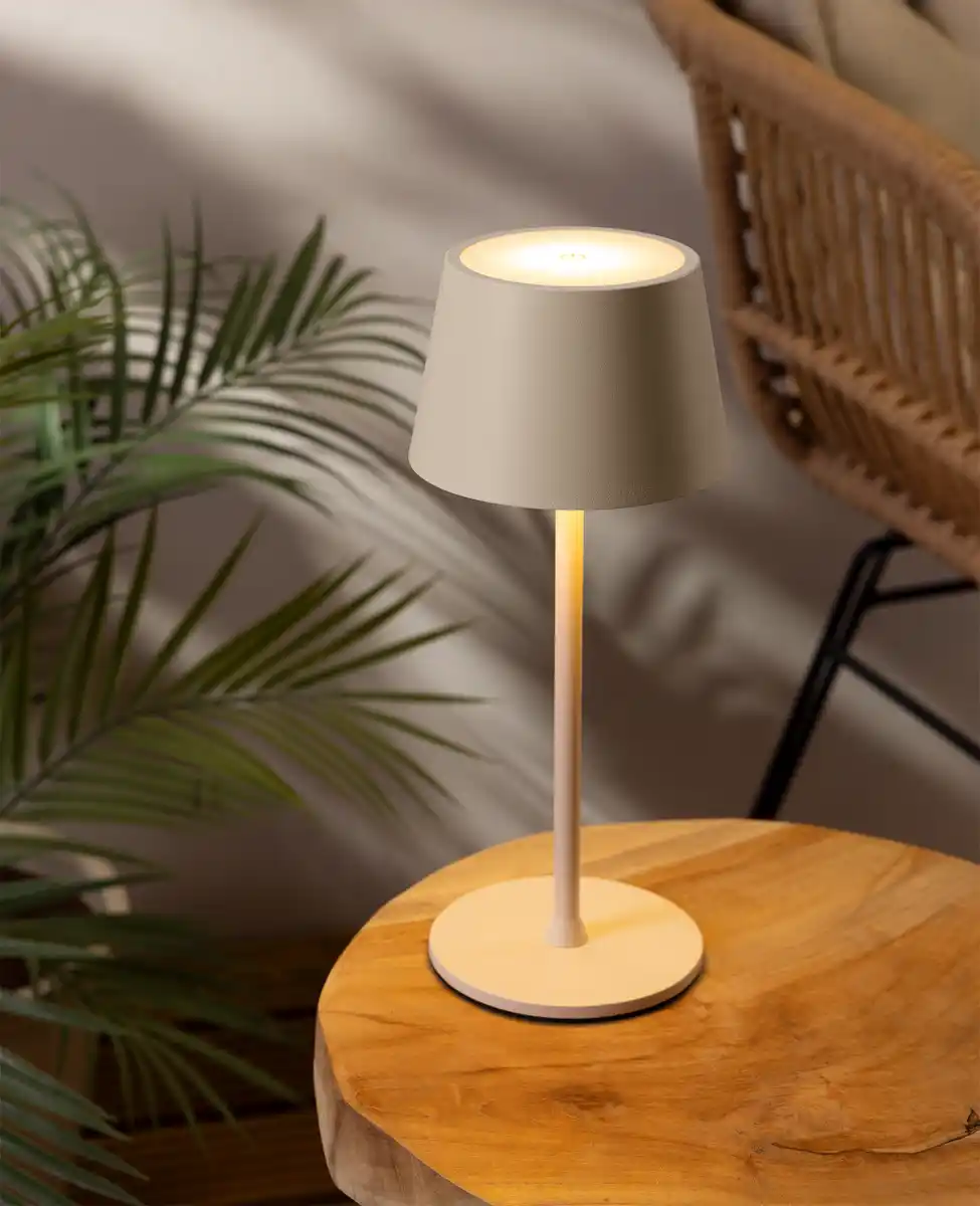 Bild 1 von DEKOWELT IdeenW Akku-Tischleuchte groß Beige/Crem