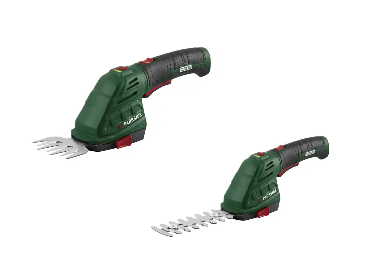 Bild 3 von PARKSIDE® 4 V 2-in-1 Akku-Gras- und Strauchschere »PGSA 4 D5«, mit 180° drehbarem Softgriff