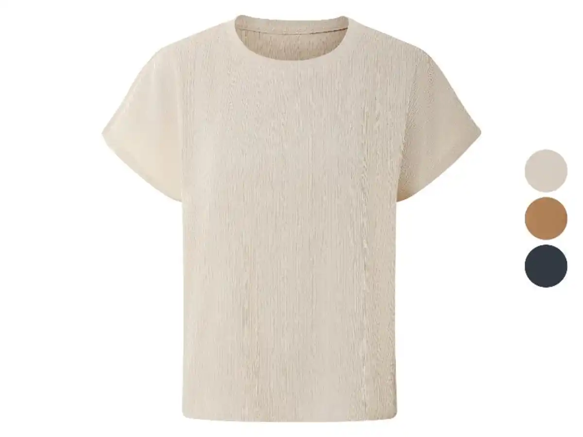 Bild 1 von esmara® Damen-T-Shirt mit Crinkle-Optik