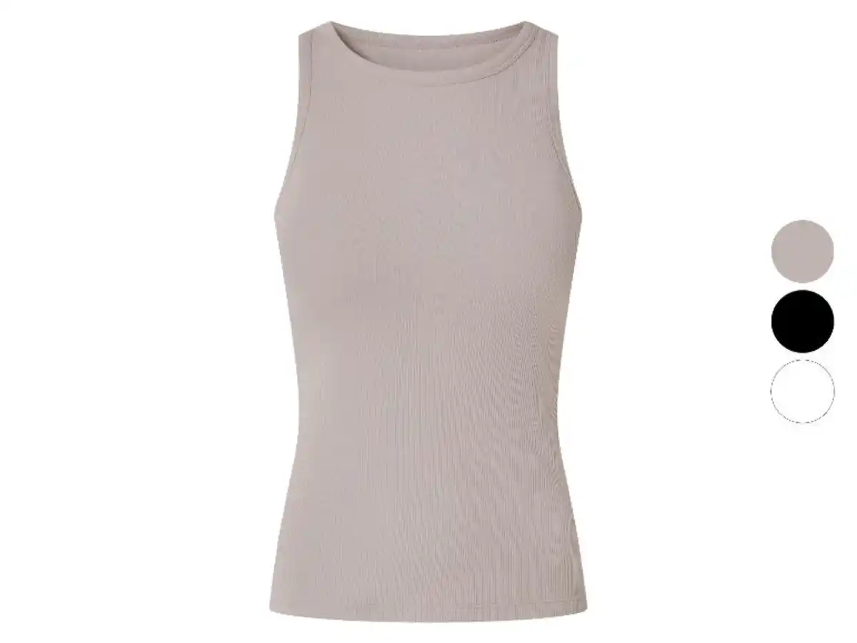 Bild 1 von esmara® Damen Geripptes Top, mit integriertem BH