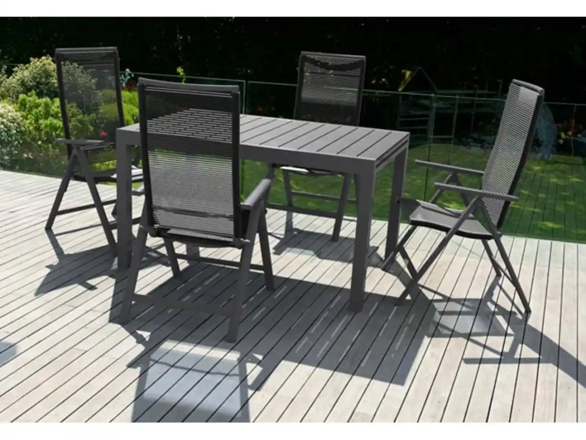 Bild 2 von LIVARNO® Rope-Set »Miami«, 5-teilig - Ausziehtisch & 4 Klappsessel