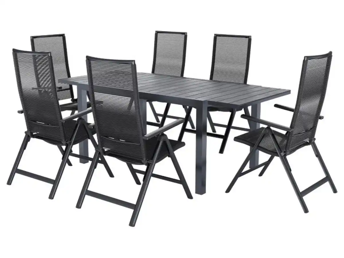 Bild 1 von LIVARNO® Rope-Set »Miami«, 7-teilig - Ausziehtisch & 6 Klappsessel