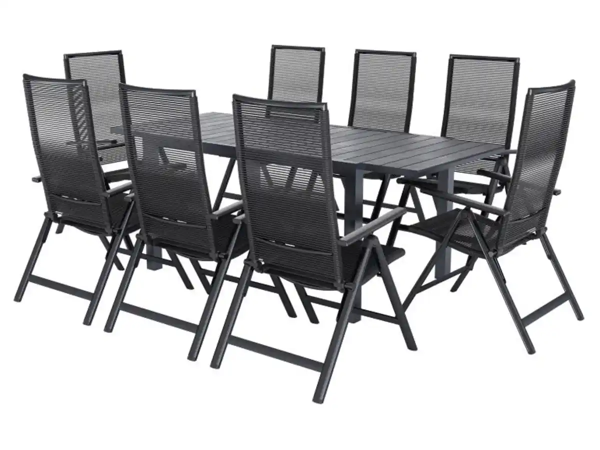 Bild 1 von LIVARNO® Rope-Set »Miami«, 9-teilig - Ausziehtisch & 8 Klappsessel