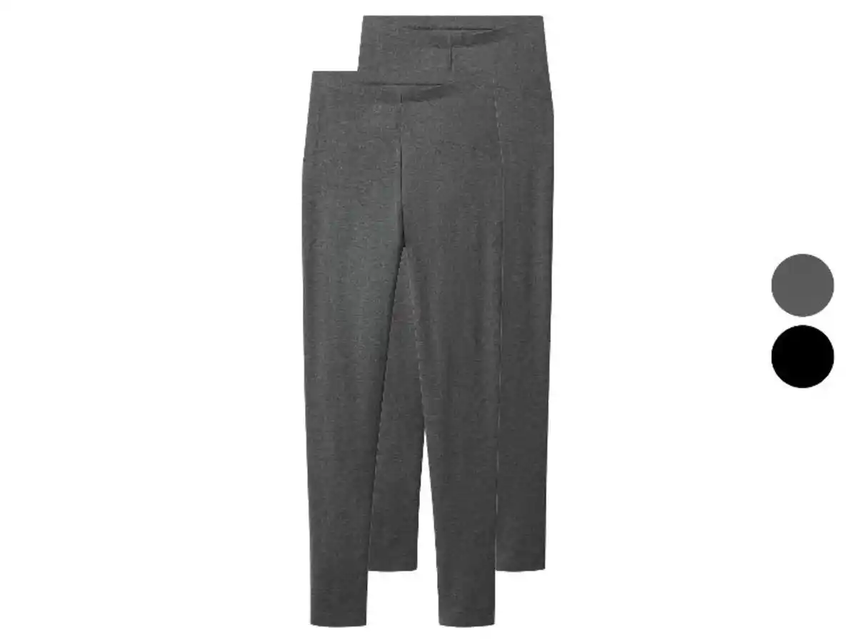 Bild 1 von esmara® Damen Umstandsleggings, 2 Stück