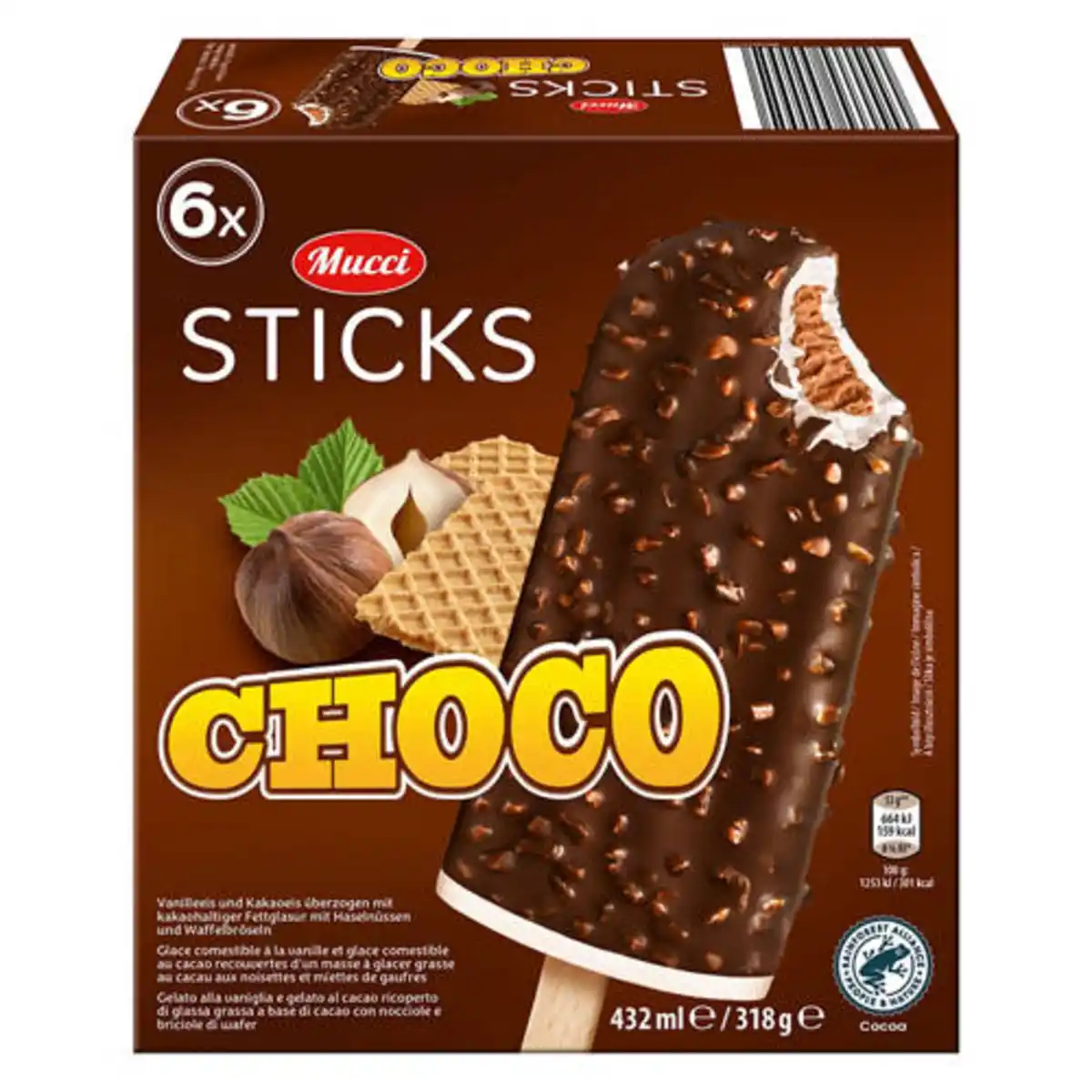 Bild 1 von MUCCI Stieleis Schoko Sticks, Choco 432 ml