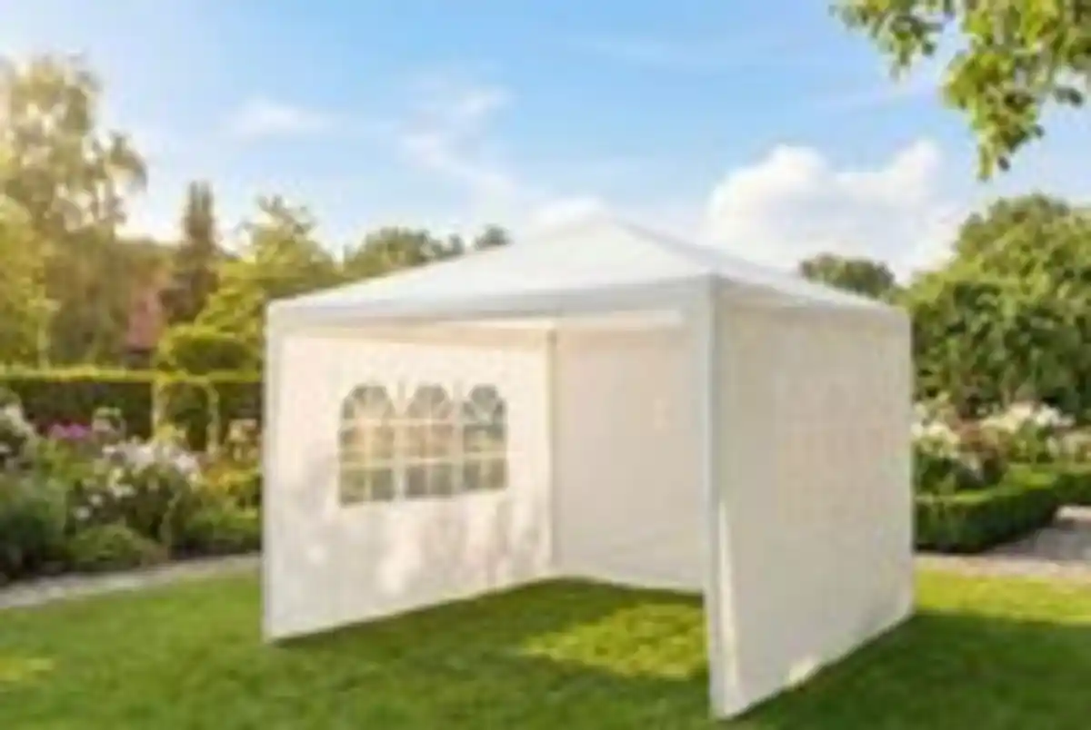 Bild 4 von Partyzelt Pavillon mit 4 Seitenwänden, ca. 300 x 300 x 250 cm – Weiß