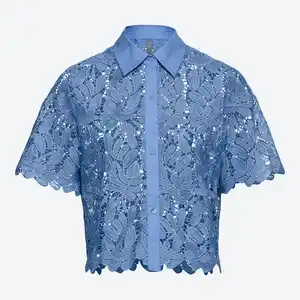 Damen-Bluse mit Hemdkragen