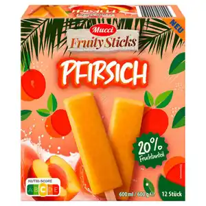 MUCCI Frucht Stieleis 600 g, Pfirsich