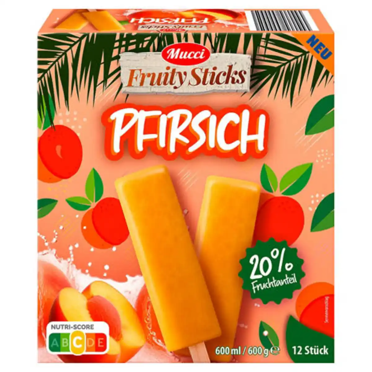 Bild 1 von MUCCI Frucht Stieleis 600 g, Pfirsich