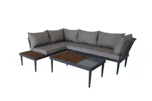 11tlg. Ecklounge mit Tisch aus FSC-zertifiziertem Akazienholz